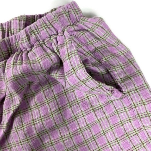 Rare Brandy Melville logan Plaid Athletic Shorts pjs sweatshorts boxer flannel - Picture 5 of 5